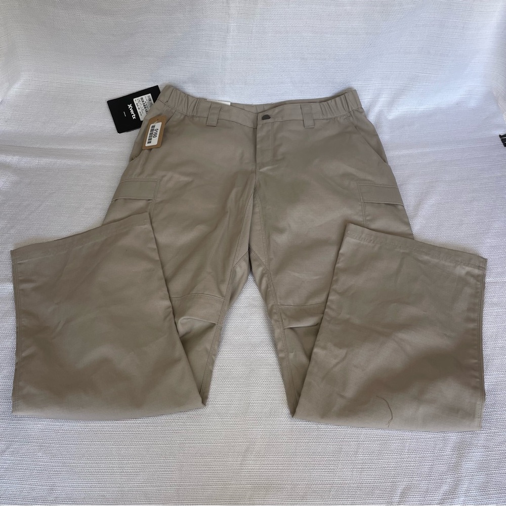 NWT Vertx Women's 12W 32L Tan Poly/Cotton Blend Hiking Cargo Pants #0160